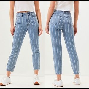 Striped Mom Jeans